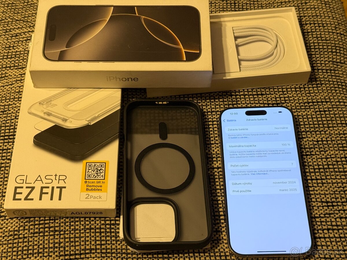 Apple Iphone 16 pro - 100% zdravie zaruka Datart, ako novy