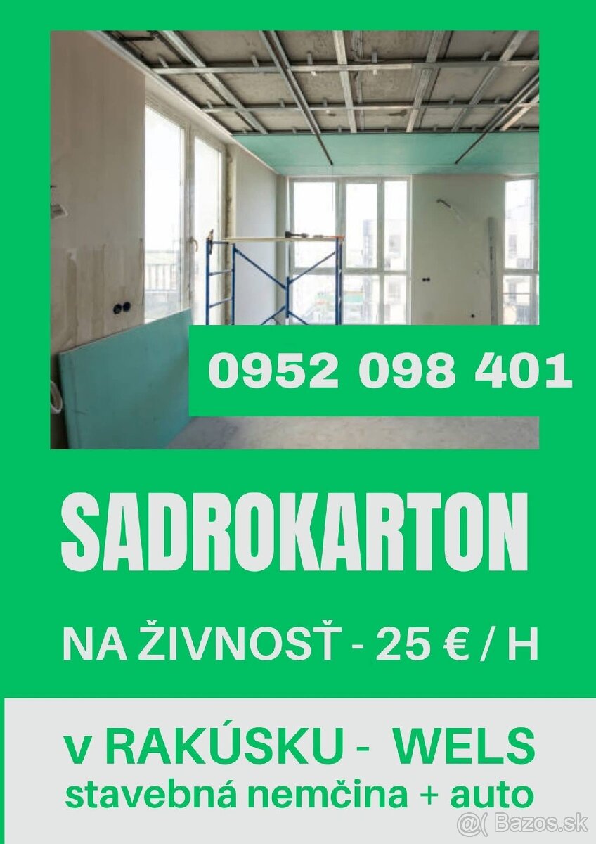 práca pre SADROKARTONISTOV