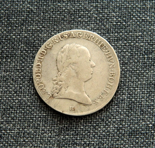 Predám 1/2 toliar 1791 H Leopold II.