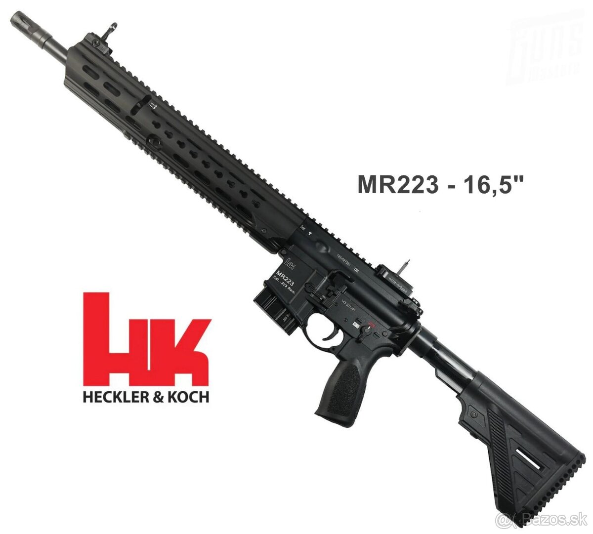 HK MR223 A3 16,5" .223 Remington - long Slim-Line HKey Hand