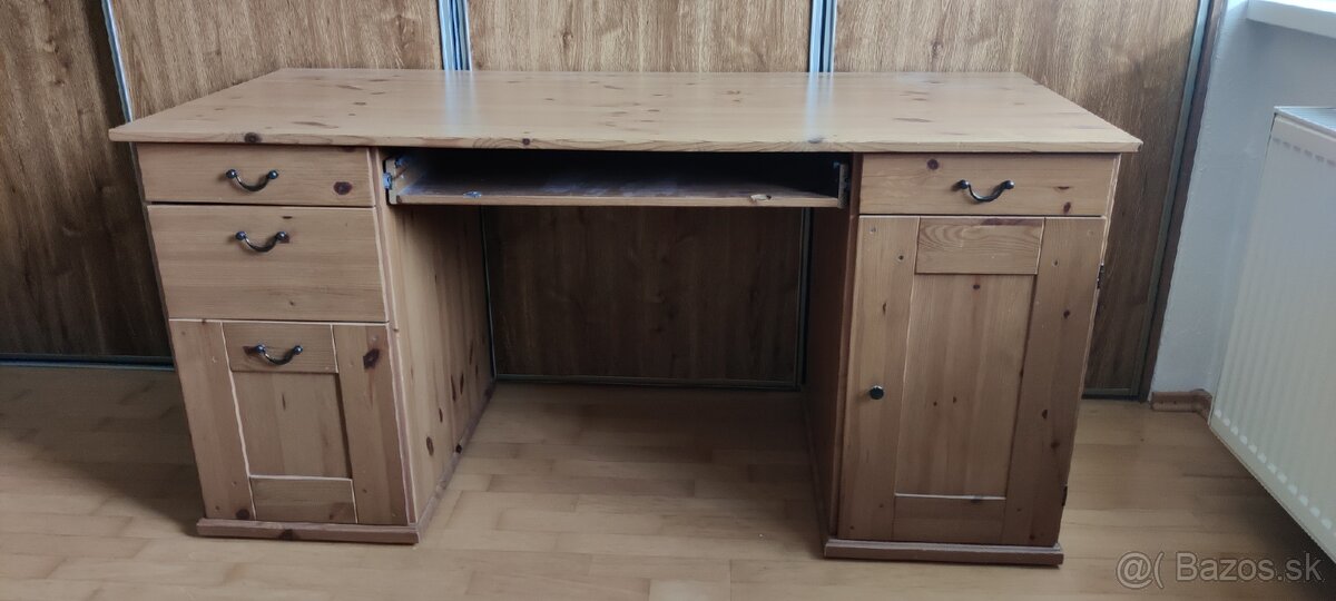 Písací stôl IKEA Leskvik s kancelárskou stoličkou