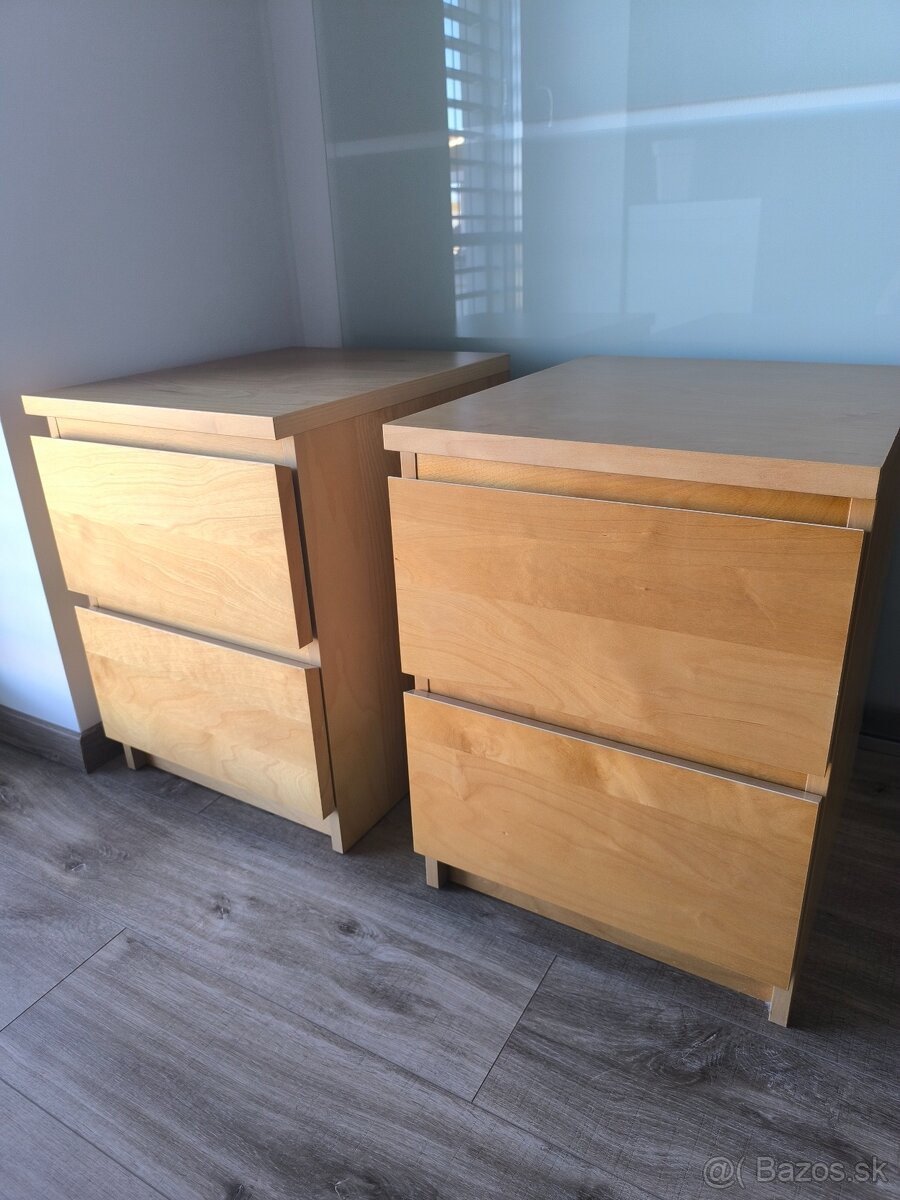 Nočný stolík MALM IKEA (2ks)