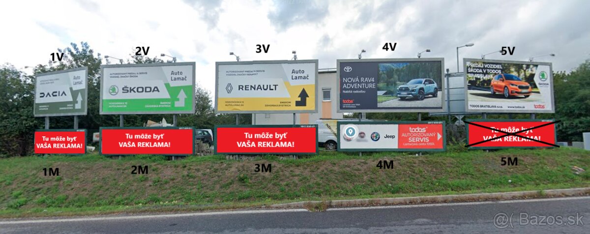 Billboardy - Bratislava - Lamačská cesta