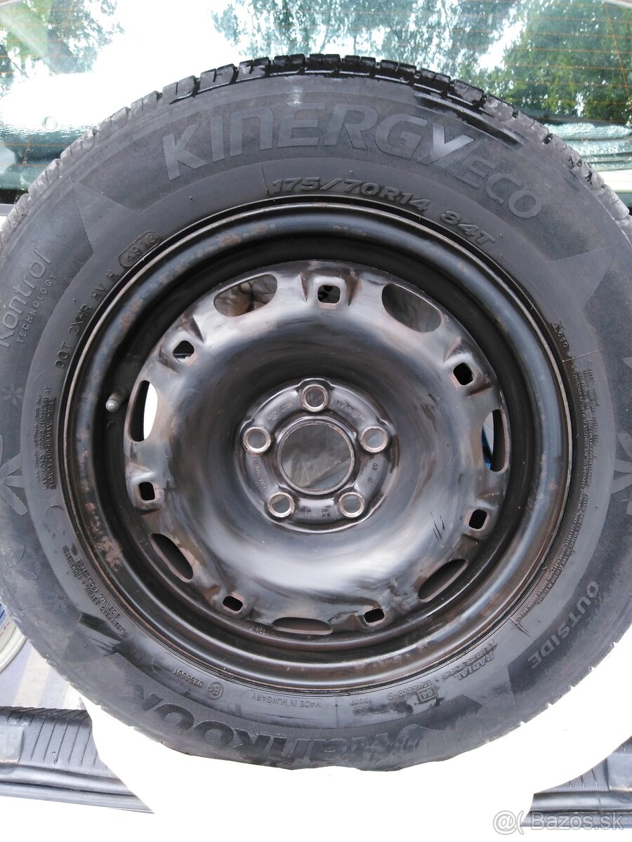 Letné 6,5mm s diskami (3ks) zimné 7-7,5mm (4ks)175/70R14 84T