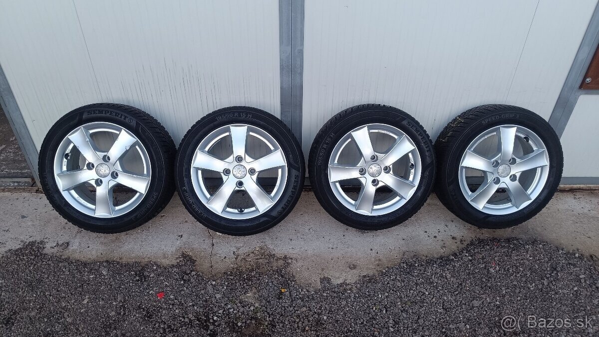 sada elektronov dezent 6Jx15H2 s pneu semperit 195/50 R15