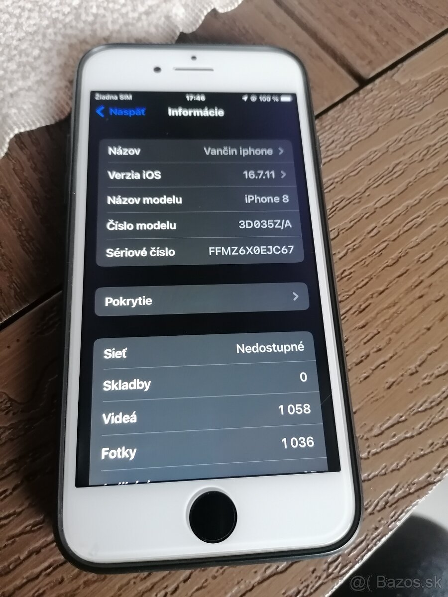 Na predaj iphone 8, 64 GB.