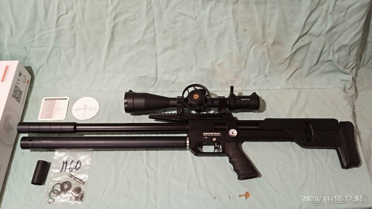 Predám PCP vzduchovku Snowpeak M60, kaliber 6.35 mm