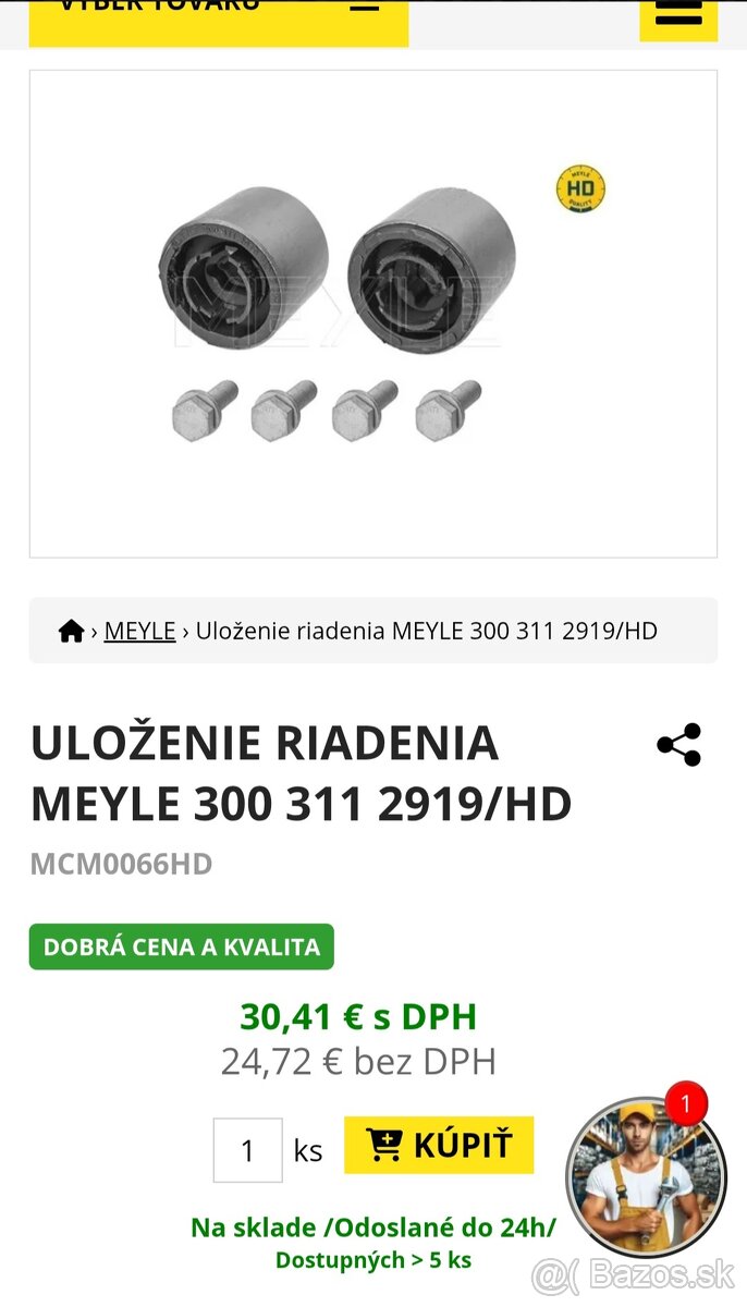 Uloženie riadenia bmw e46 meyle HD novy diel