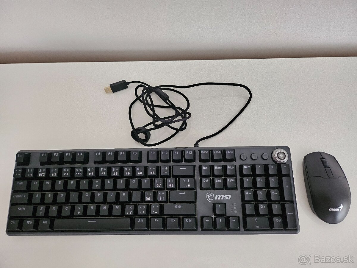 Klávesnica MSI FORGE GK310 + myš Genius NX-7000SE