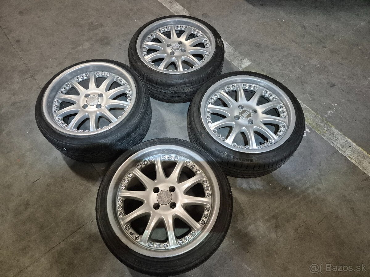 Hliníkové disky RH, 4x100, BMW E30, pneumatiky