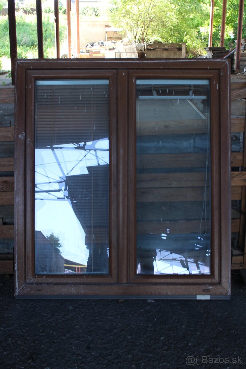 Plastové okno dvojkrídlové - ROZMER - V-143cm Š-128cm