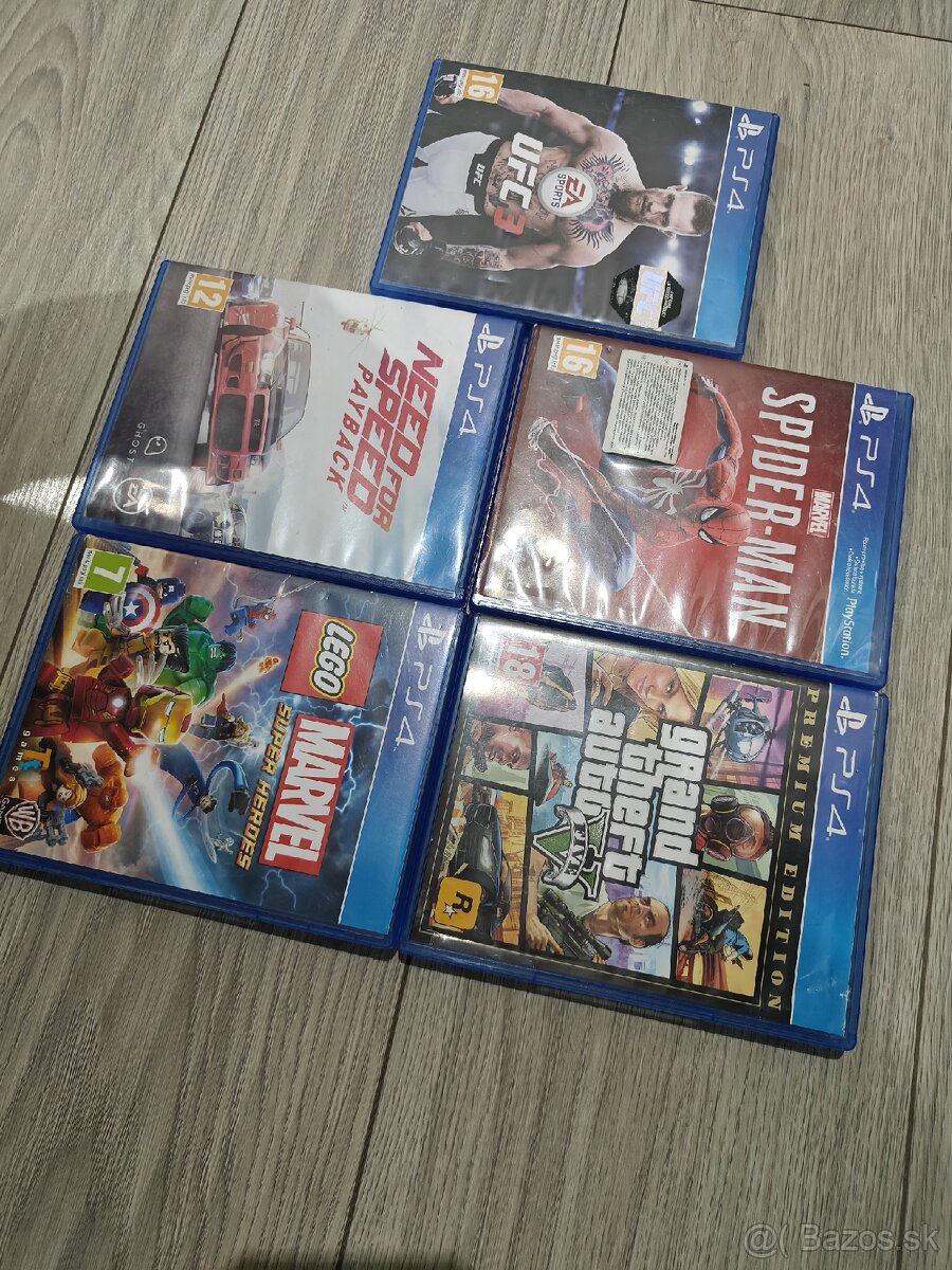 PS4 hry (Spiderman, GTA, Need for Speed, Lego)