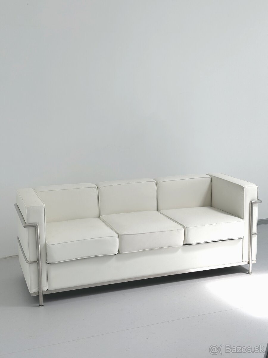 SEDAČKA BAUHAUS LE CORBUSIER WHITE - 3 MIESTNA