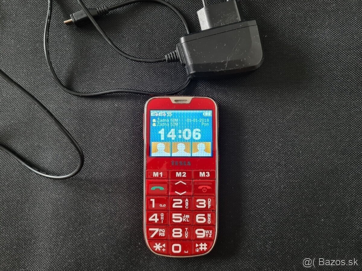 Seniorský telefón Tesla 100% stav.