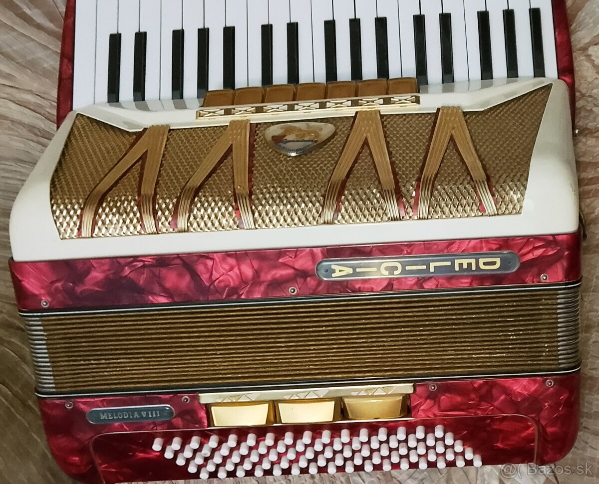 Akordeón pianová harmonika DELÍCIA,Melodia VIII