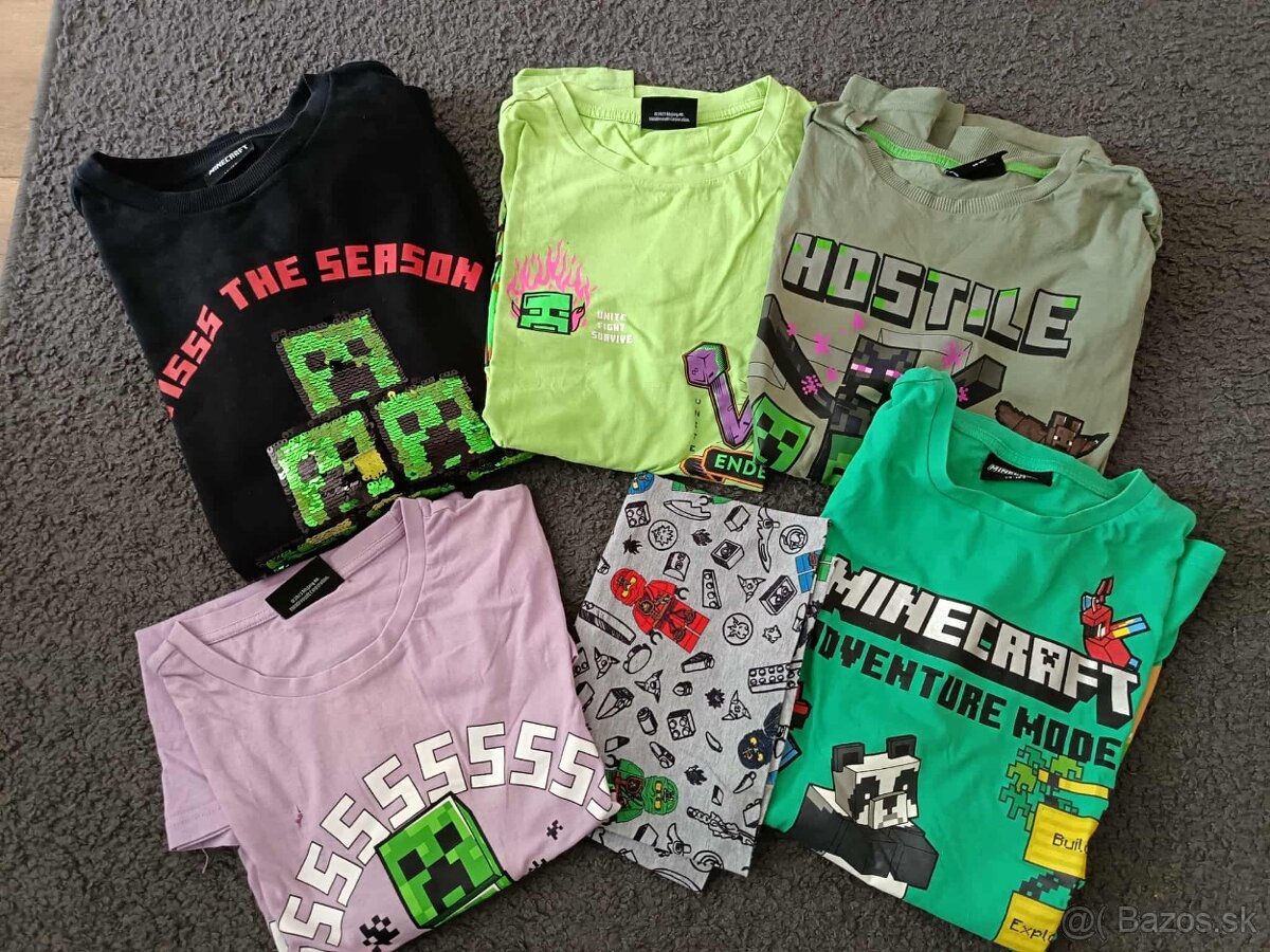 Chlapčenský balíček MINECRAFT + nákrčník cena za všetko