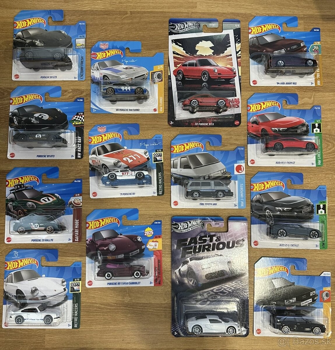 Hot Wheels Porsche, Audi, Toyota, Bugatti