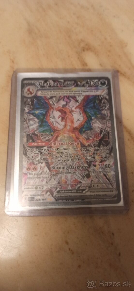 Predám zberateľskú pokémon Charizard kartičku