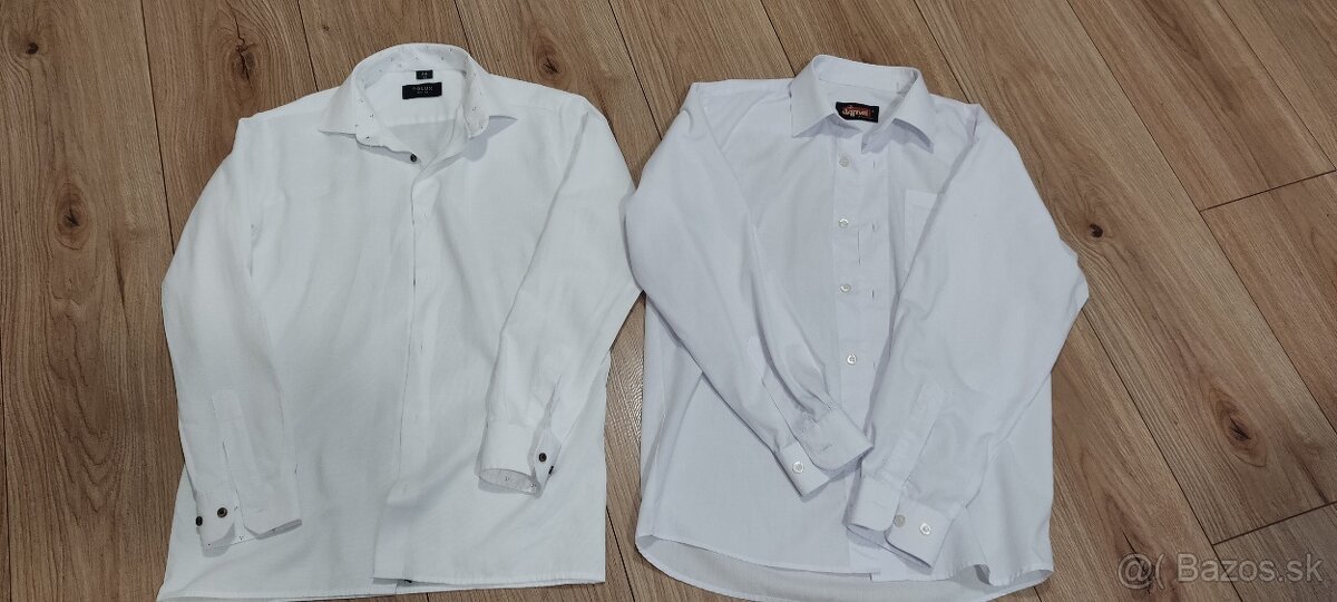 Biele chlapčenské spoločenské košele veľkosť 152