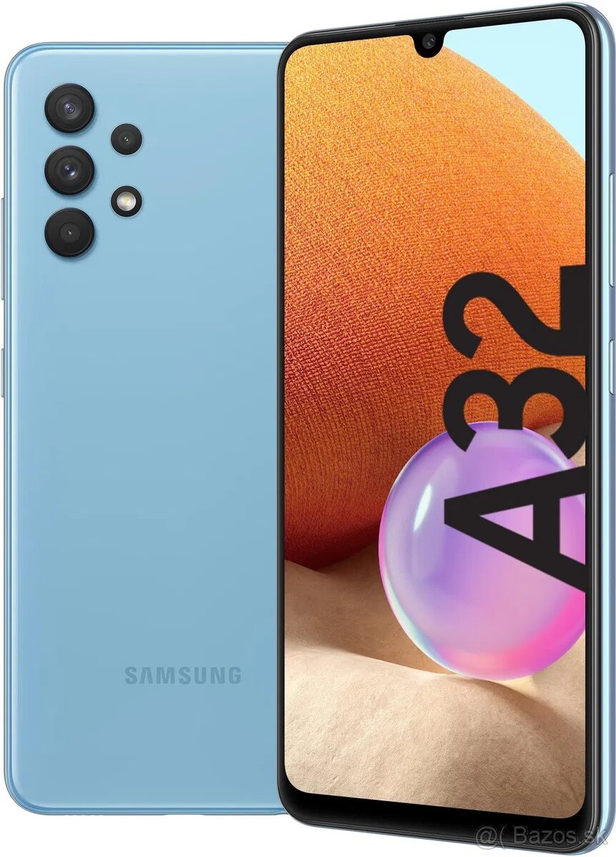 novy Samsung Galaxy A32 modrá + krabica + sklo