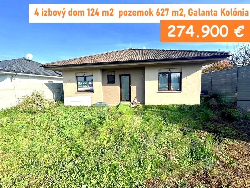 Krásny 4 izbový dom 124 m2 pozemok 627 m2, Galanta Kolónia