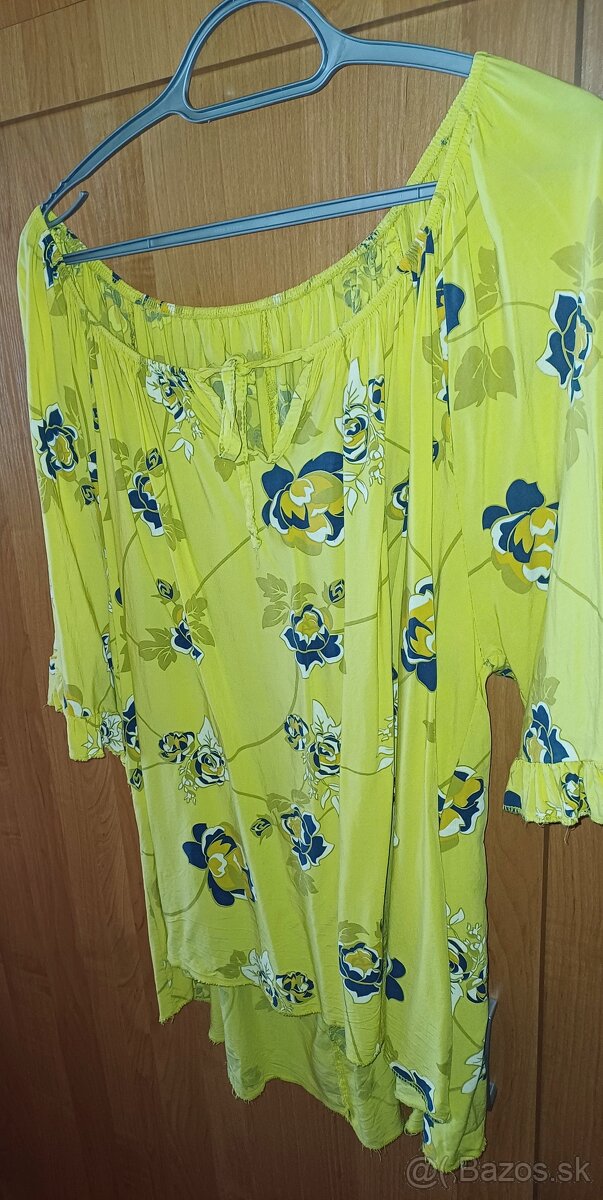 Žltá bluzka pre moletky xxxl