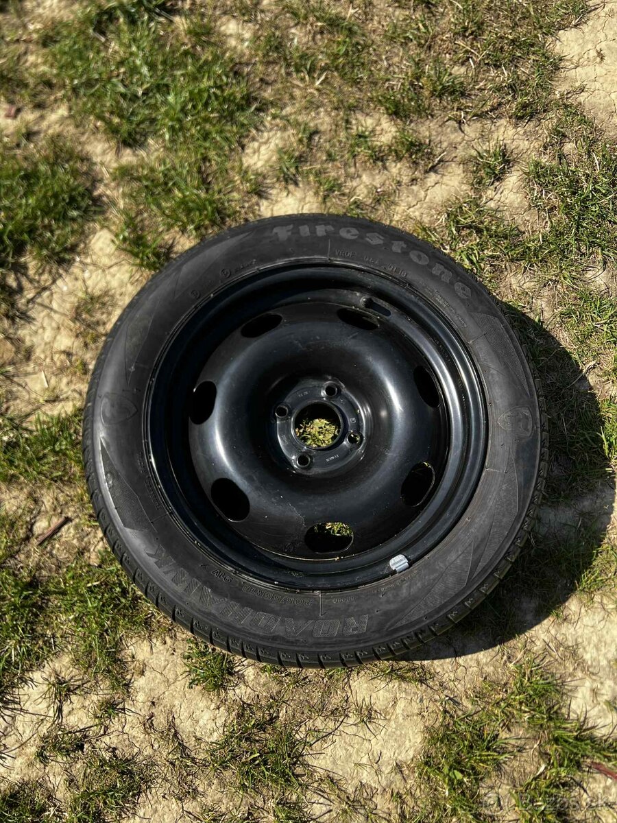 Nový plechový disk + guma Firestone ako rezerva (205/55 R16)