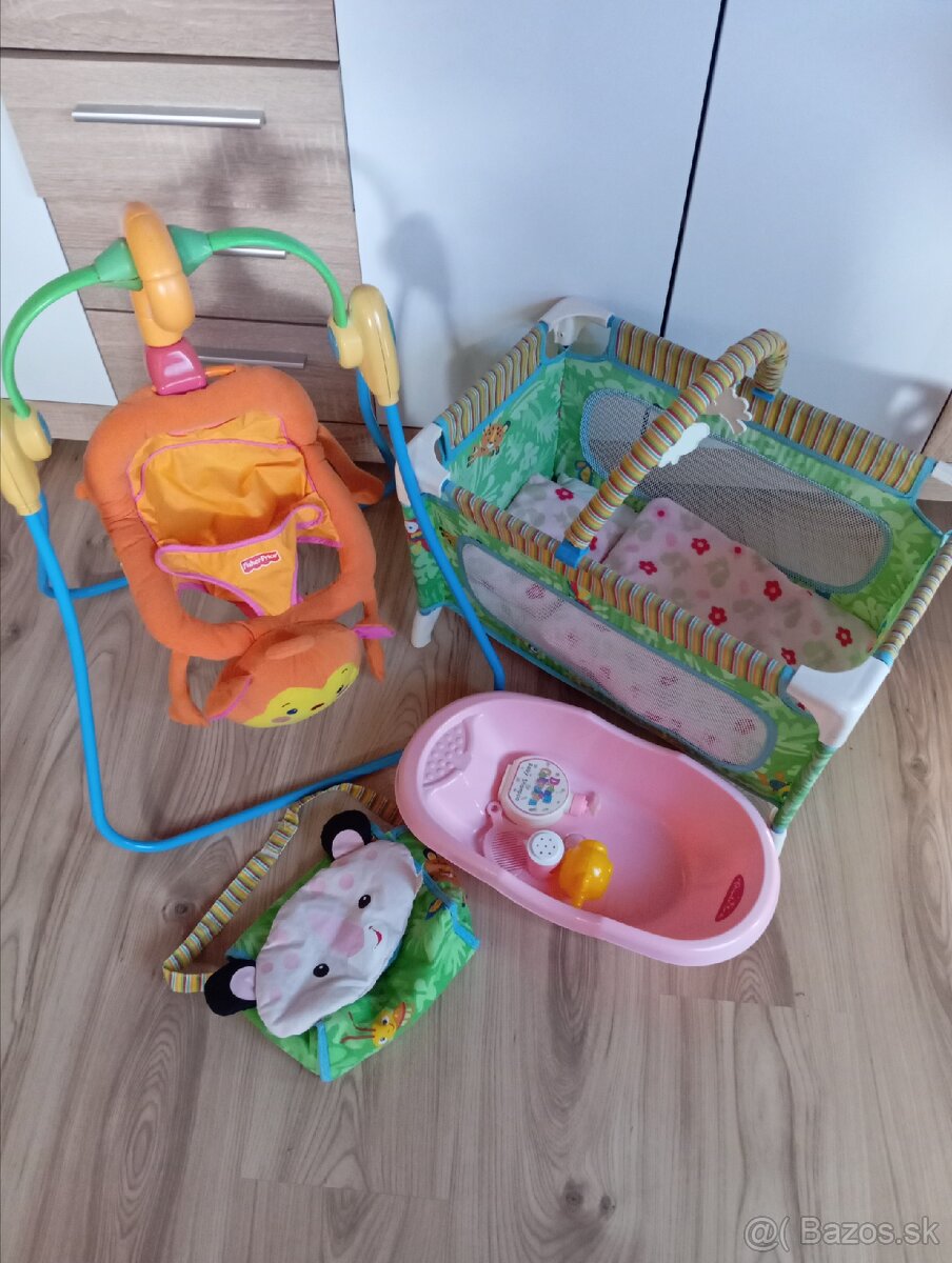 Postieľka, hojdačka, doplnky pre bábiky