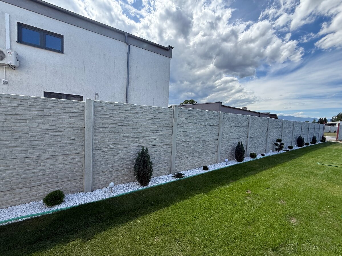 Betonový plot lacno a rýchlo v Prešove a okolí s montážou
