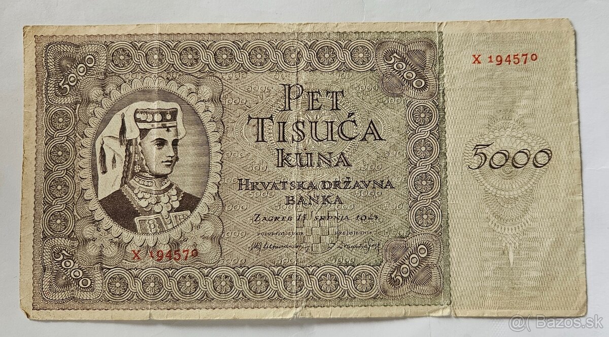 Zbierka historických bankoviek NDH (1941–1943)