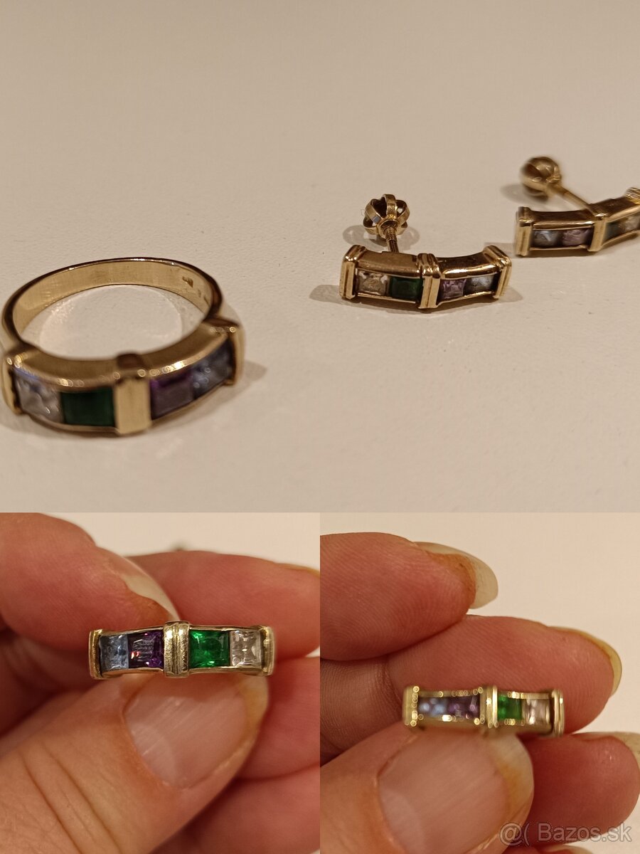 Zlatý prsteň a náušnice