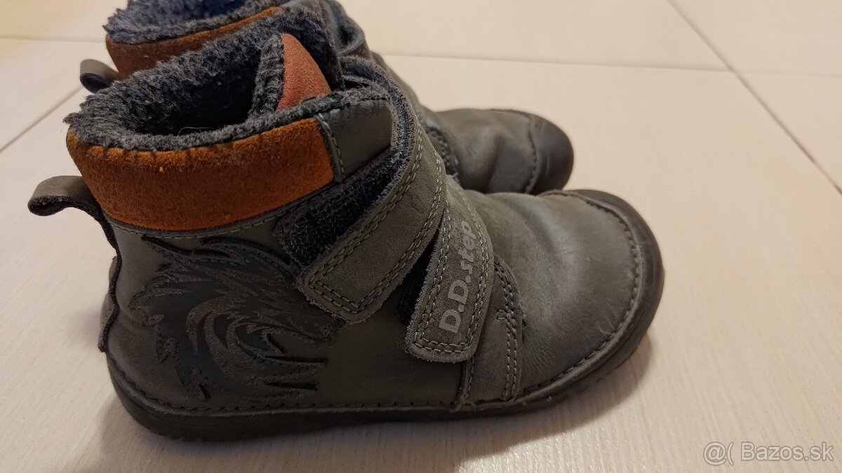 Zimne zateplene kozene topanky D.D.Step