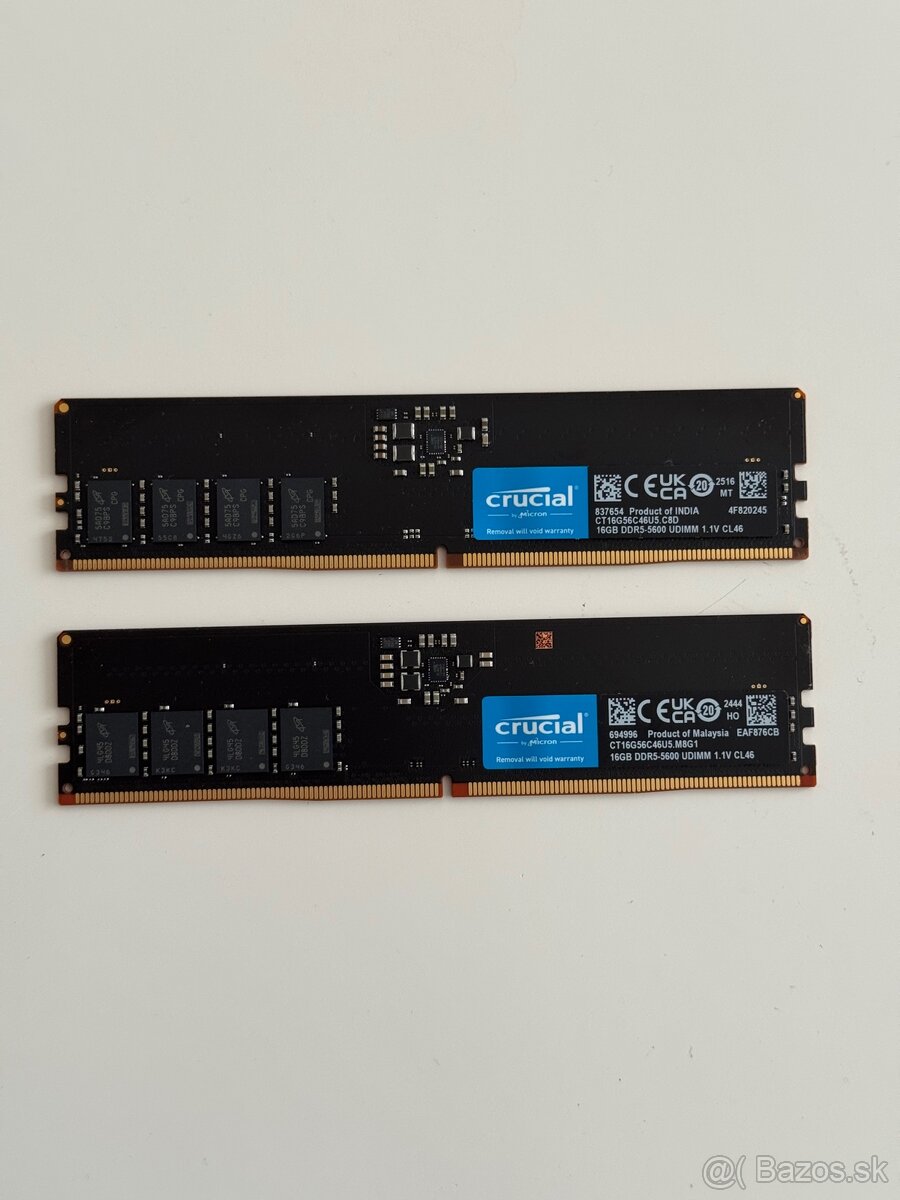 32GB DDR5 (2x16GB) Crucial 5600 CL46