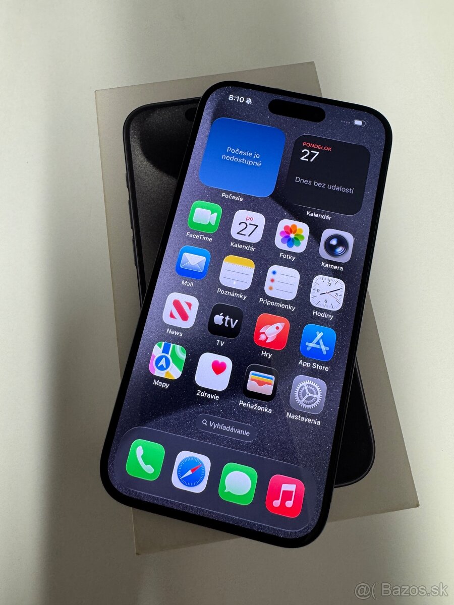 iPhone 15 Pro – 128 GB, prírodný titán