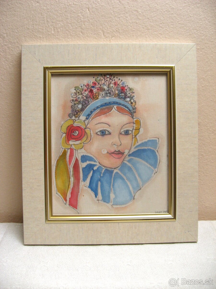 "Začepčenie" - batika na plátne