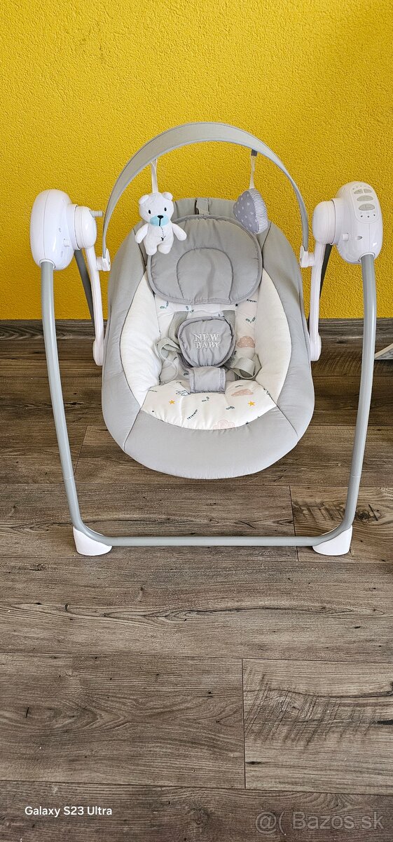 Hojdacie lehátko NEW BABY TEDDY Gray