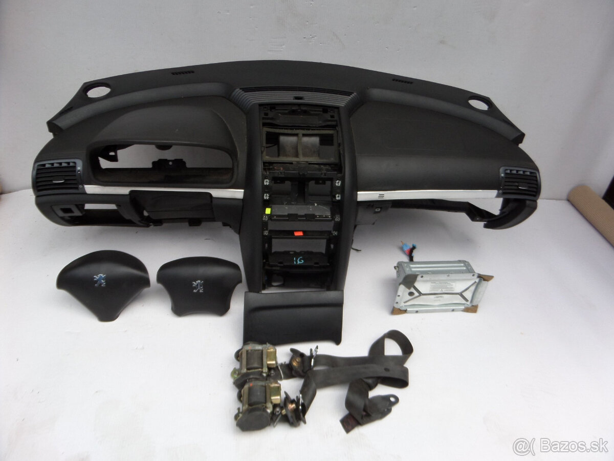 Airbagová sada Peugeot 407 kompletní - černá
