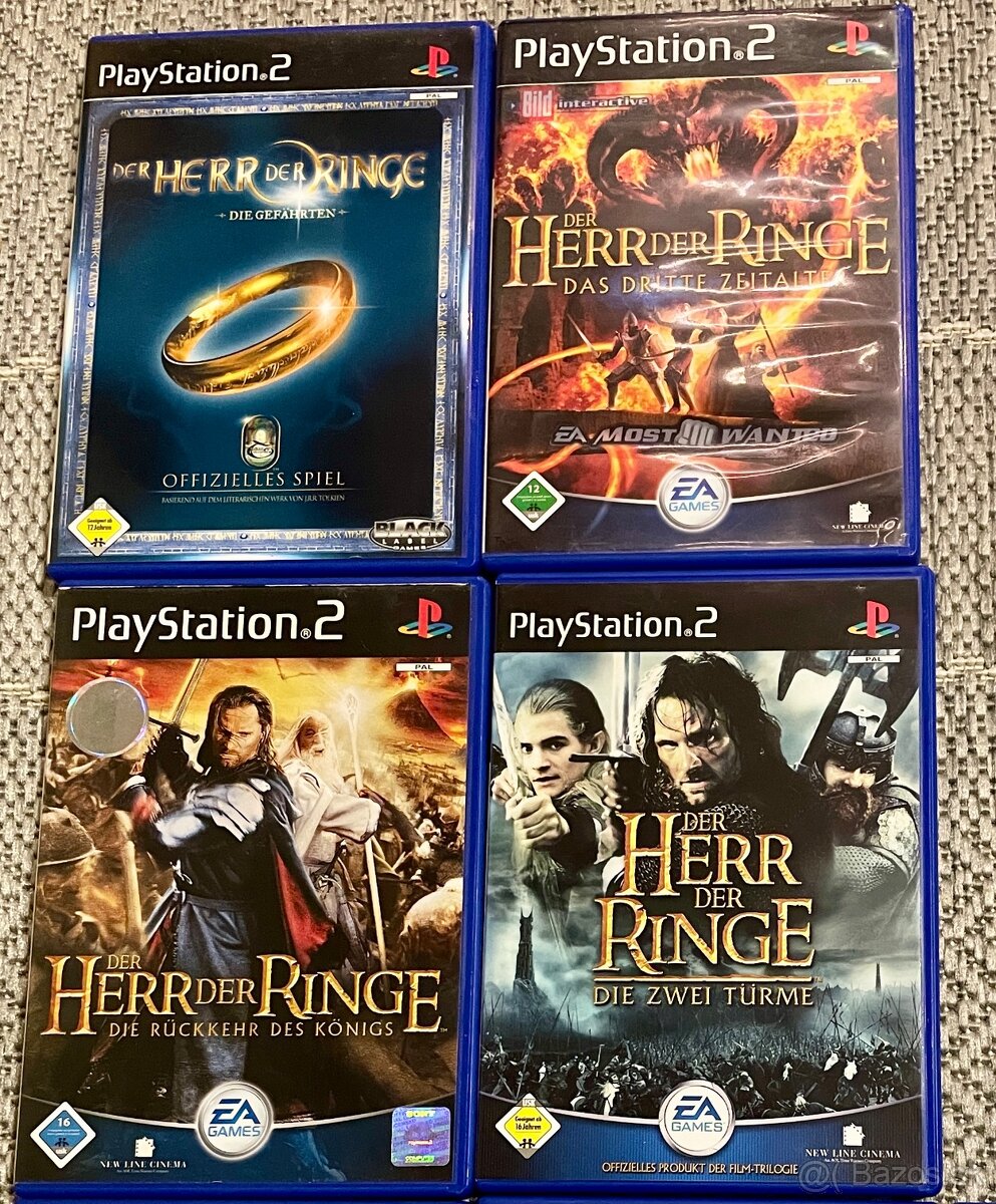 PS2 hry -4x Herr der Ringe (Pán prsteňov)