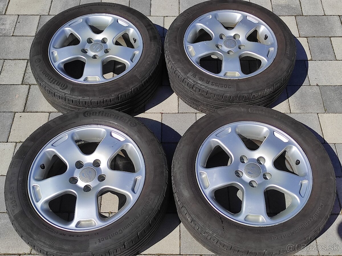 Alu disky 16" 5x112 VW, Škoda 205/55 R16