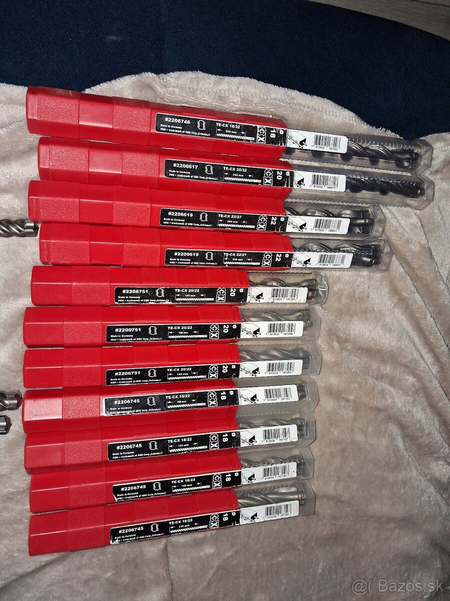 Predám nové hilti SD vrtáky 34ks