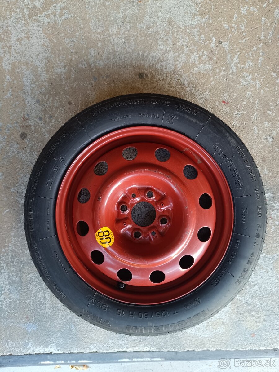 ✅ 4x98 R15 dojazdové koleso