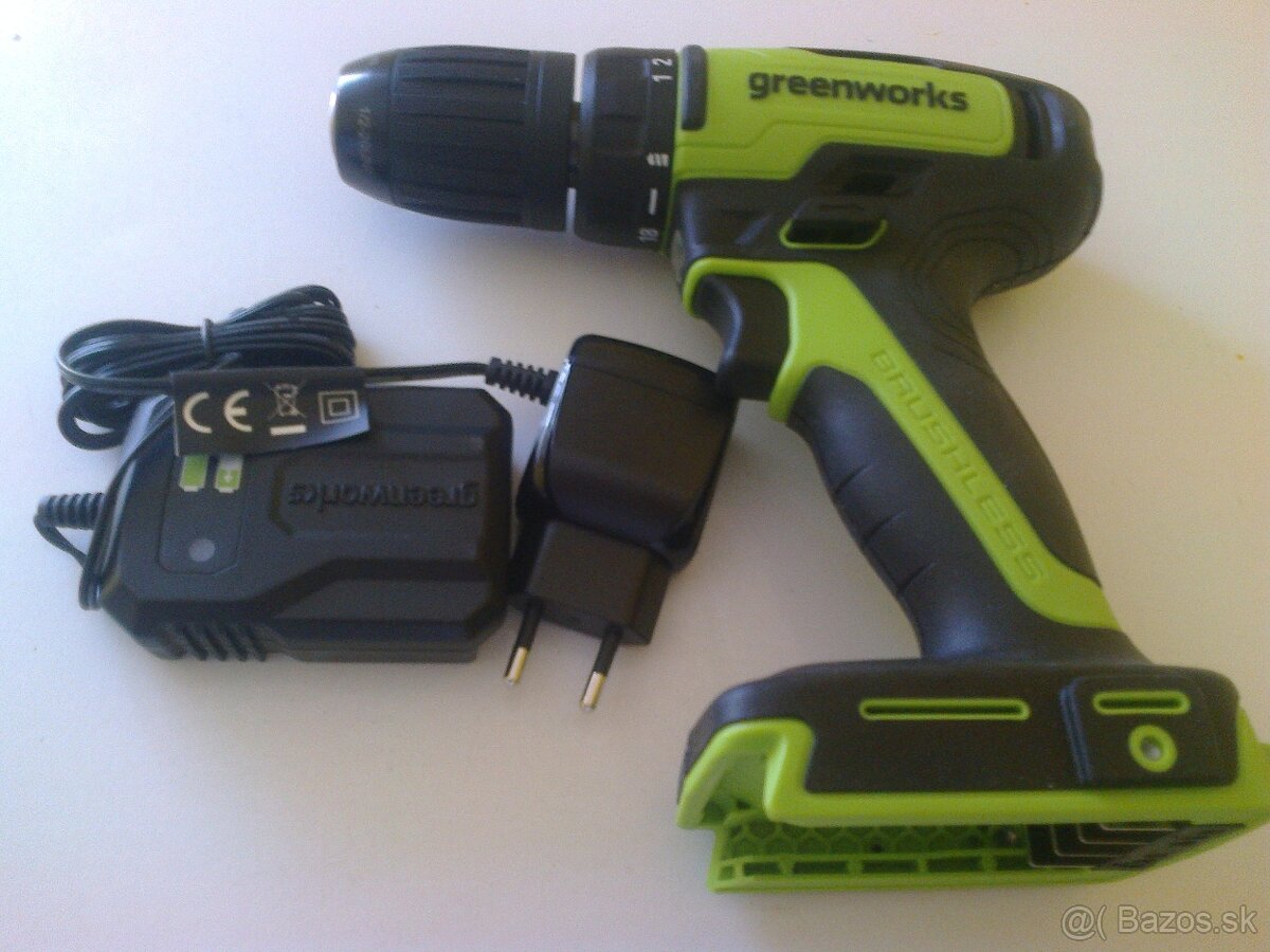 Aku vrtacka-srobovacka Greenworks