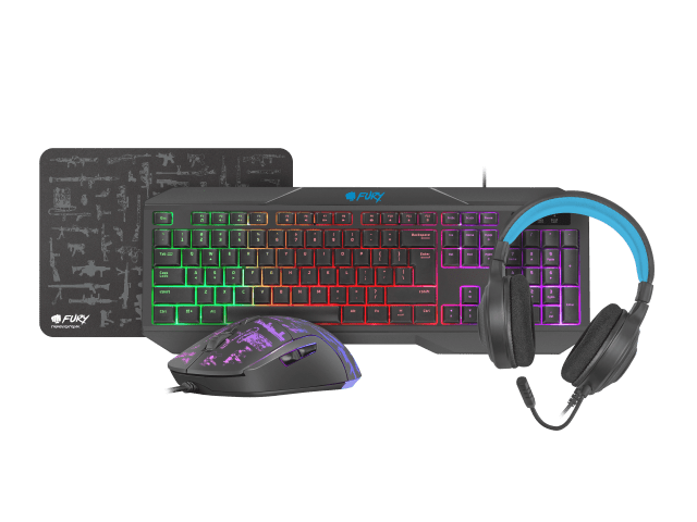 Predám herný set FURY THUNDERSTREAK 3.0, KLAV+MYS+SLUCHADLA