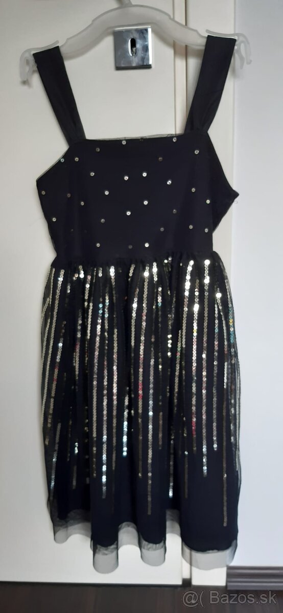 Glitrové šaty H&M Top stav