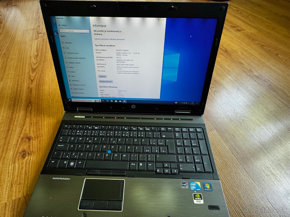 Predám notebook HP Elitebook 8540w
