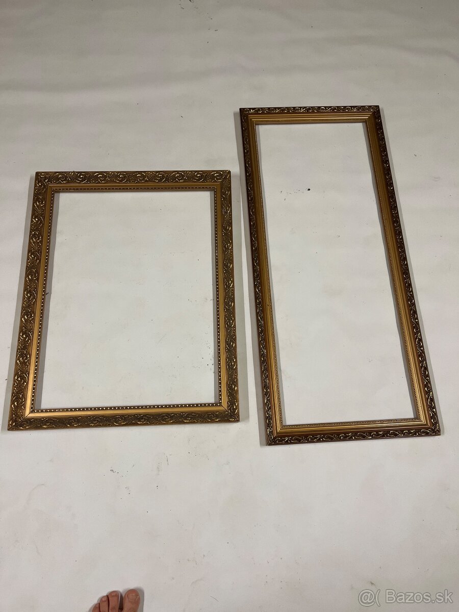 Predám zlaté ozdobné rámy – 2 ks
