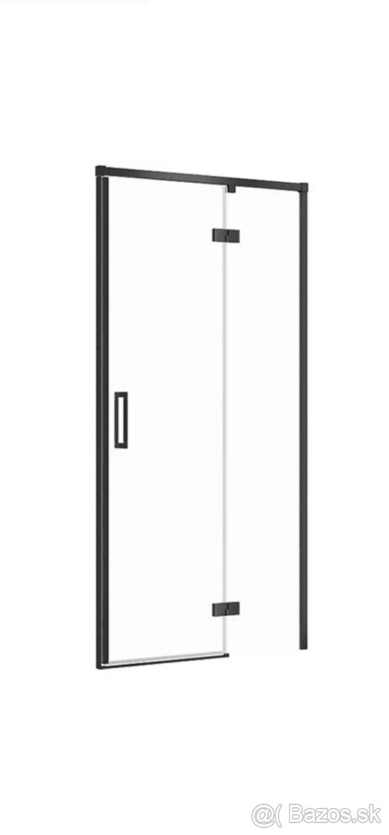 Sprchove dvere Cersanit Larga 100x195 prave cierne