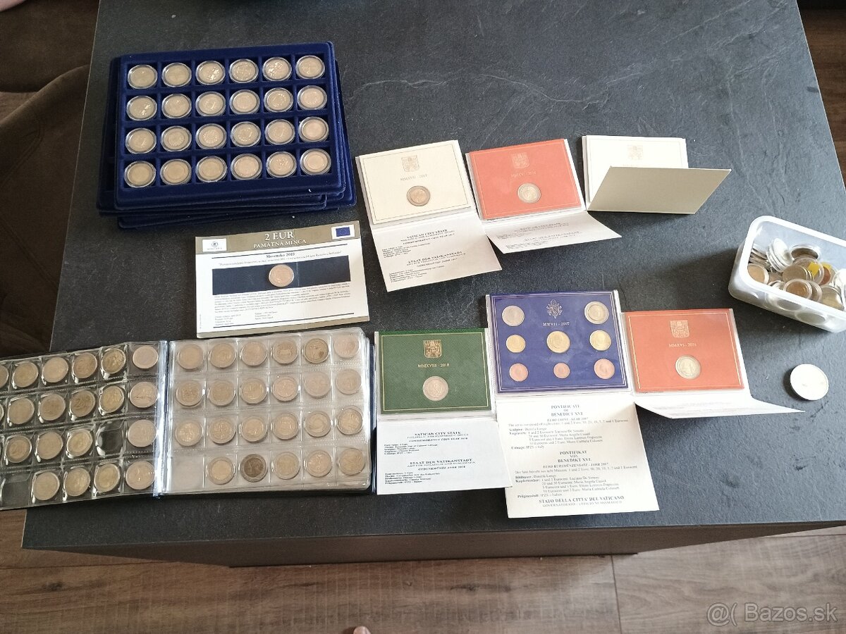 2€,1€,0,50€ mince zberateľské