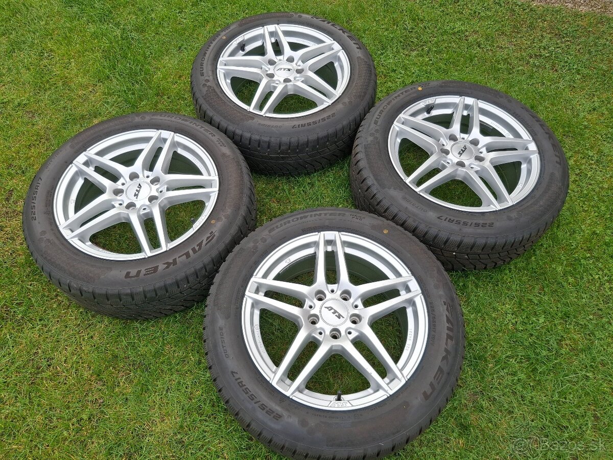 17" ALU 5x112 AUDI + zimné 225/55 r17 TOP SADA