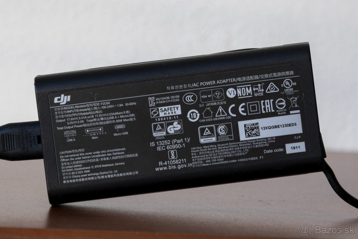 Nabíjačka DJI F2C60 pre Mavic 2 Pro, Mavic 2 Zoom